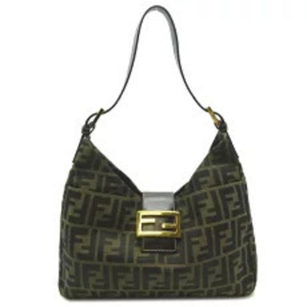 Fendi Zucca Hobo Bag Shoulder Jacquard Brown